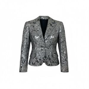 Bandolera NWOT Holiday Season Blazer Black Silver, Fully Lined